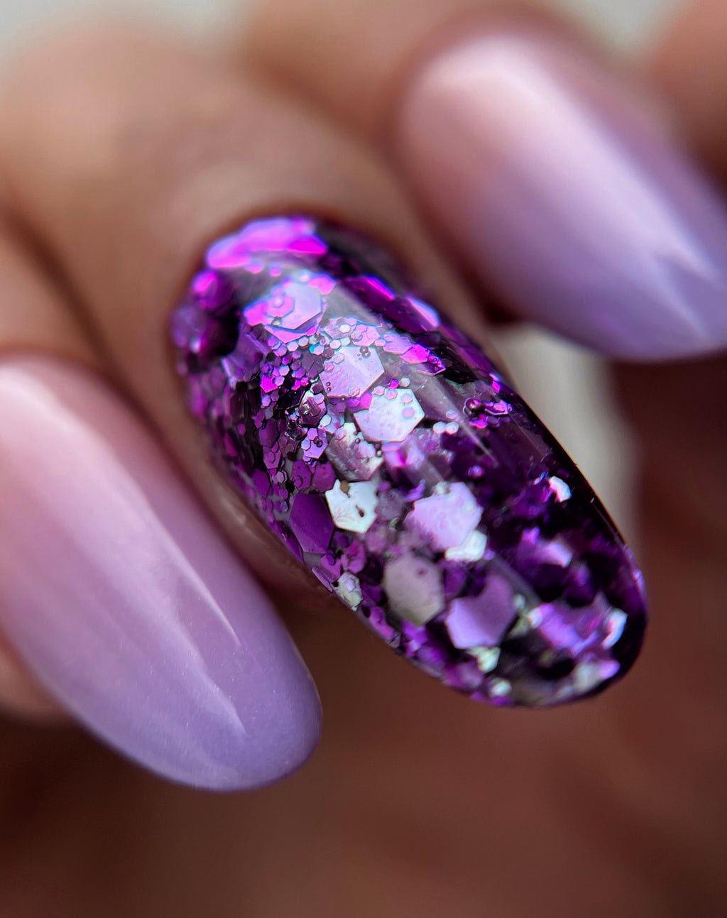 Glitter Chameleon Purple Silver